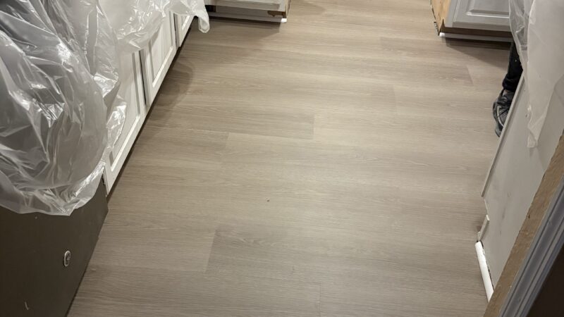 vinyl plank flooring installed after subfloor leveling and repair in Lakeland FL
